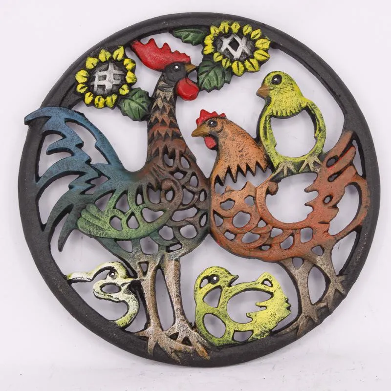 Table Mats & Pads With Painted Animals Figures, Round Cookercool, Scrap