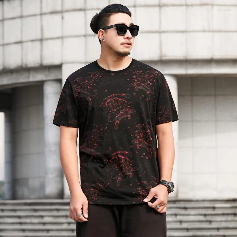 メンズTシャツ2023夏の大型サイズ短袖Tシャツo-neck big and tall man offignizeized tee male cotton xl-3xl 5xl 6xl 7xl 8xl