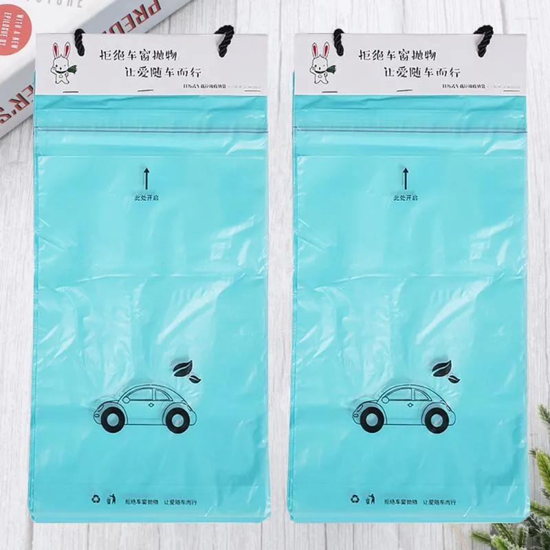 Interior Accessories 100pcs Disposable Car Storage Pouch Paste Trash Bag Garbage For Auto