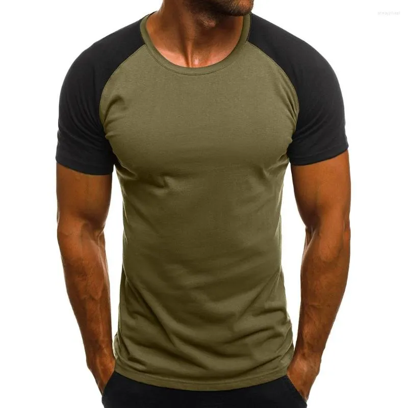 Men's T -skjortor Fashion Casual Slim Camouflage Tryckt Kort ärmskjorta Topp Blus Menskläder Funny #G4