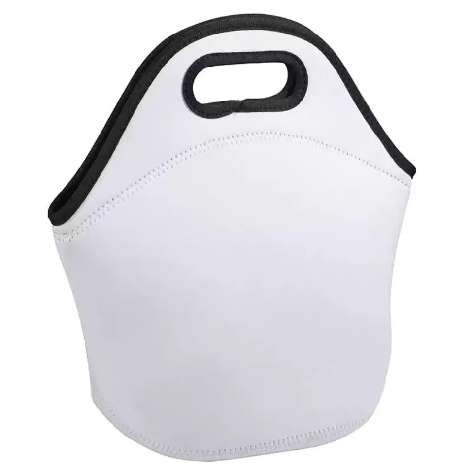 SUBlimação em branco em branco Reutiliza Bolsa de bolsa de neoprene saco de lancheiras macias com design de zíper para a escola de trabalho FY3499 TT0121