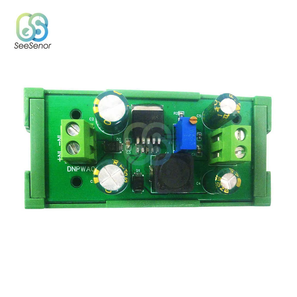 DC-Buck Converter 4V-35V till 1,25V-30V Steg ned Transformator Power Supply Module 3A DIN Rail Mount