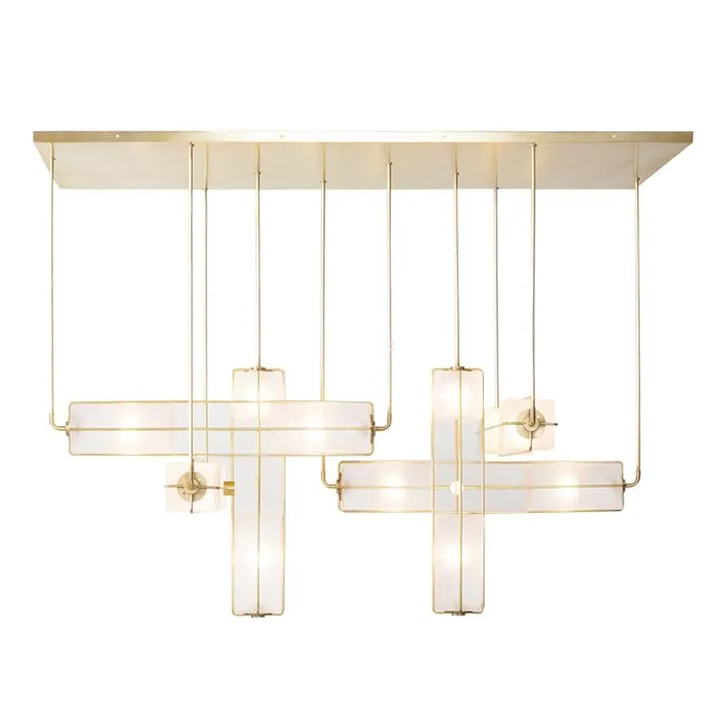Hängslampor ljus lyx postmodern minimalistisk matsal café levande personlighet glas konst ljuskrona