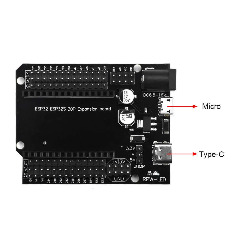 ESP32 Development Board (WIFI and Bluetooth) with Ch340 USB Type-C