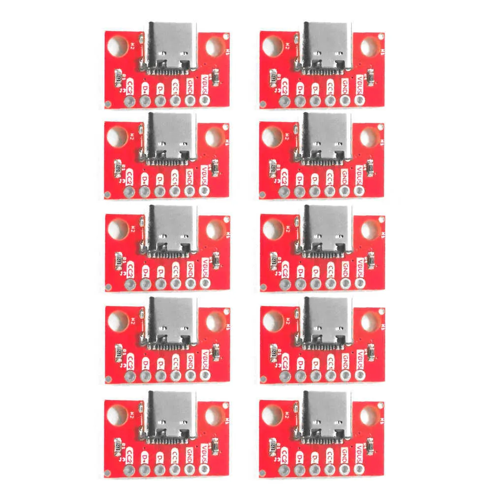 1/5/10PCS TYPE-C Female Test Board USB 3.1 PCB 16P to 2.54mm Connector Socket High Current Power Adapter Module