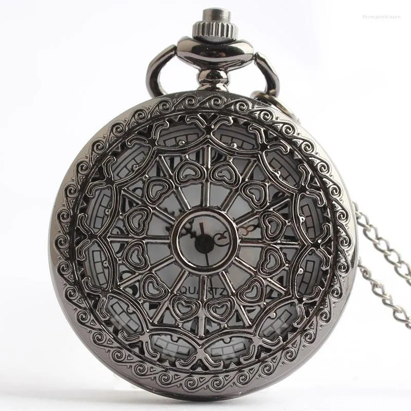 Pocket Watches Antique Large Snowflakes Quartz Watch Pendant Necklace Wonderful Men's Gift P017