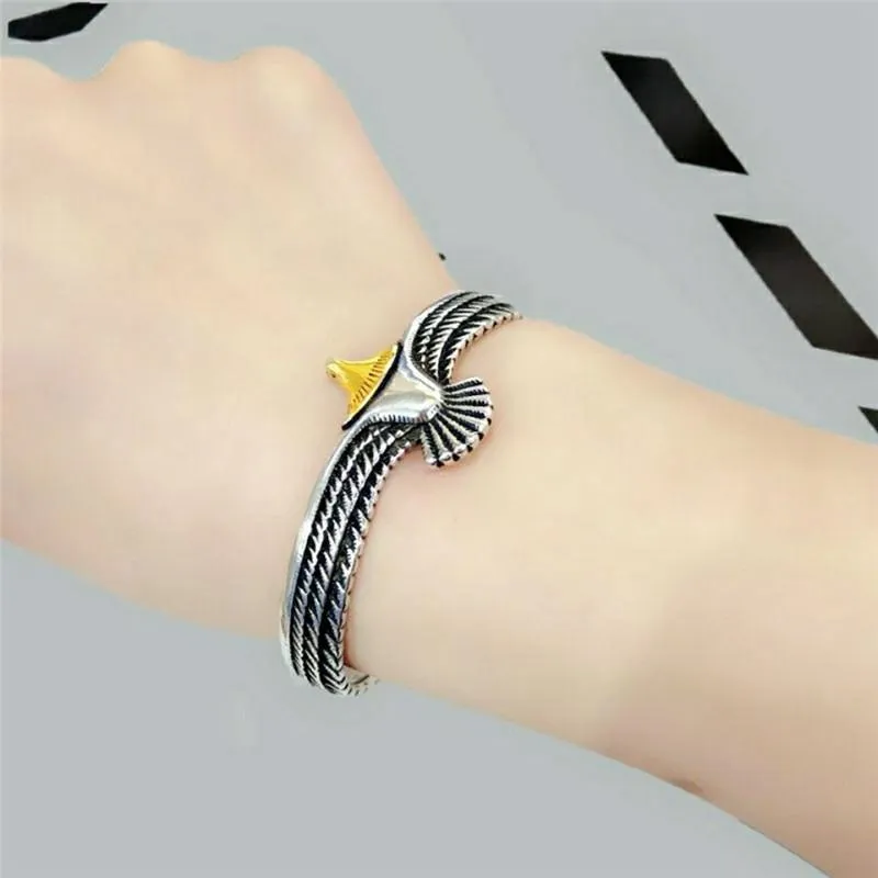 Bangle Bracelet Silver Mashion -Gold Color Beautly S925 SterlingBangle