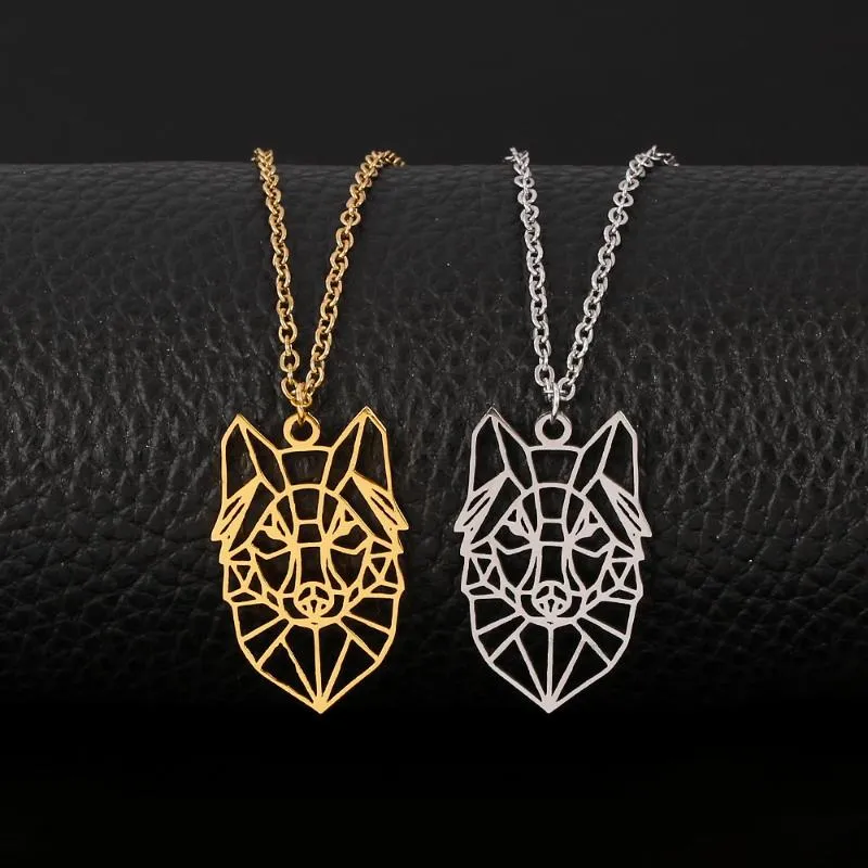 Colliers pendants Collier animal de loup