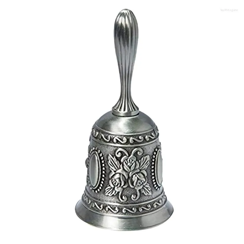 Dekoracje świąteczne Ręka dzwonek metalowy pierścień alarm hold Service Call Desktop Tea Dinner Game Silver