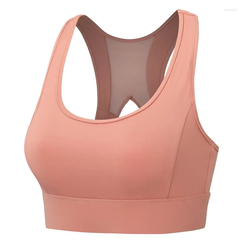 Yoga Outfit 2023 Entraînement Courir Gym Activewear Crop Bras avec large sangle Mesh Style Sports pour femmes