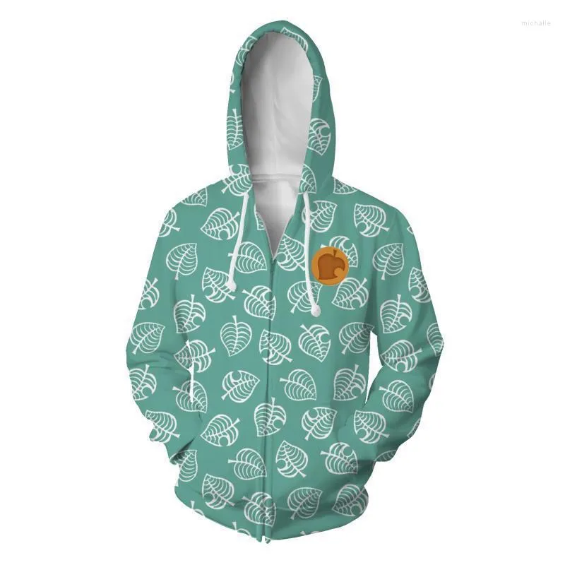 Men's Hoodies 2023 Selling Collection Animal Sen You Will Crossing3D Printed Hooded Cardigan Coat