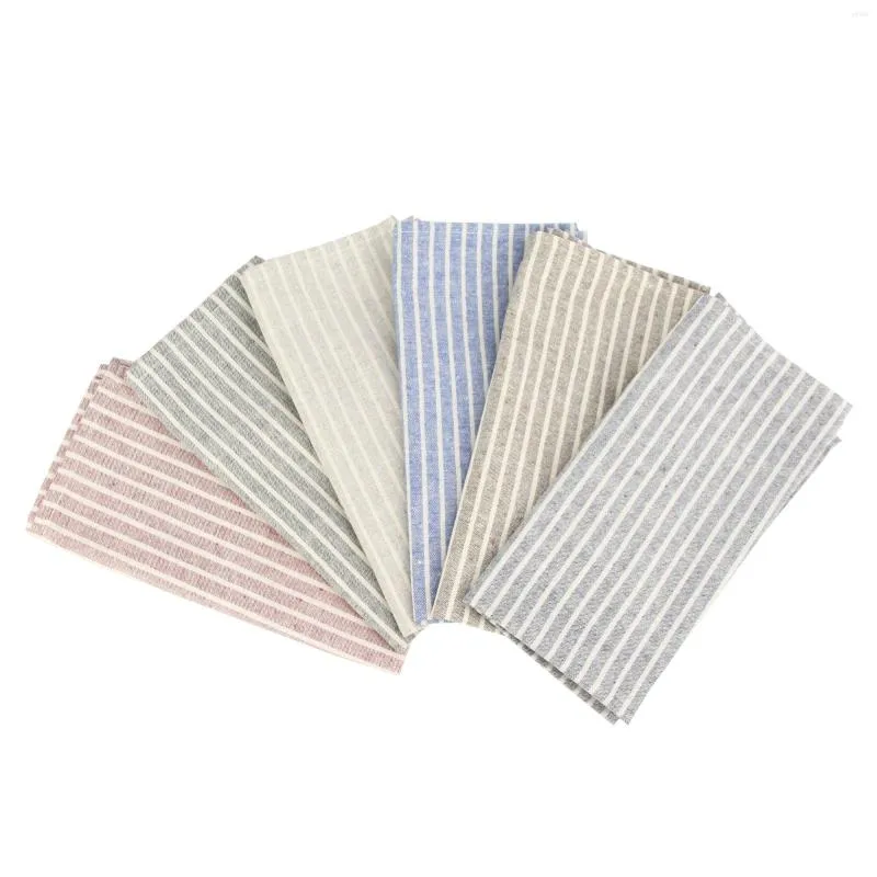 Table Napkin Plain White Striped Cloth Napkins Set Of 12 Pcs 17x17inches Cotton Dinner For Events & Home Use
