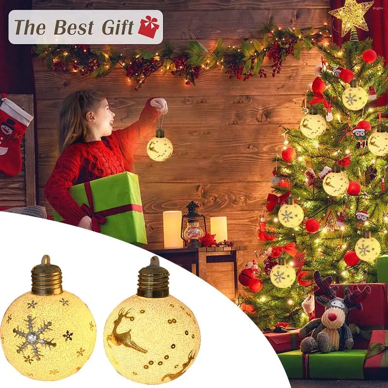 Party Decoration Christmas Ball Light Merry Decorations For Home 2023 Navidad Noel Xmas Gifts Tree Ornament Year