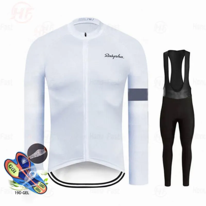 Zestawy wyścigowe Raphaing Pro Pro Spring Cycling Jersey Zestaw MTB Rower Mtb Rower Odzież ubrania Ropa Ropa