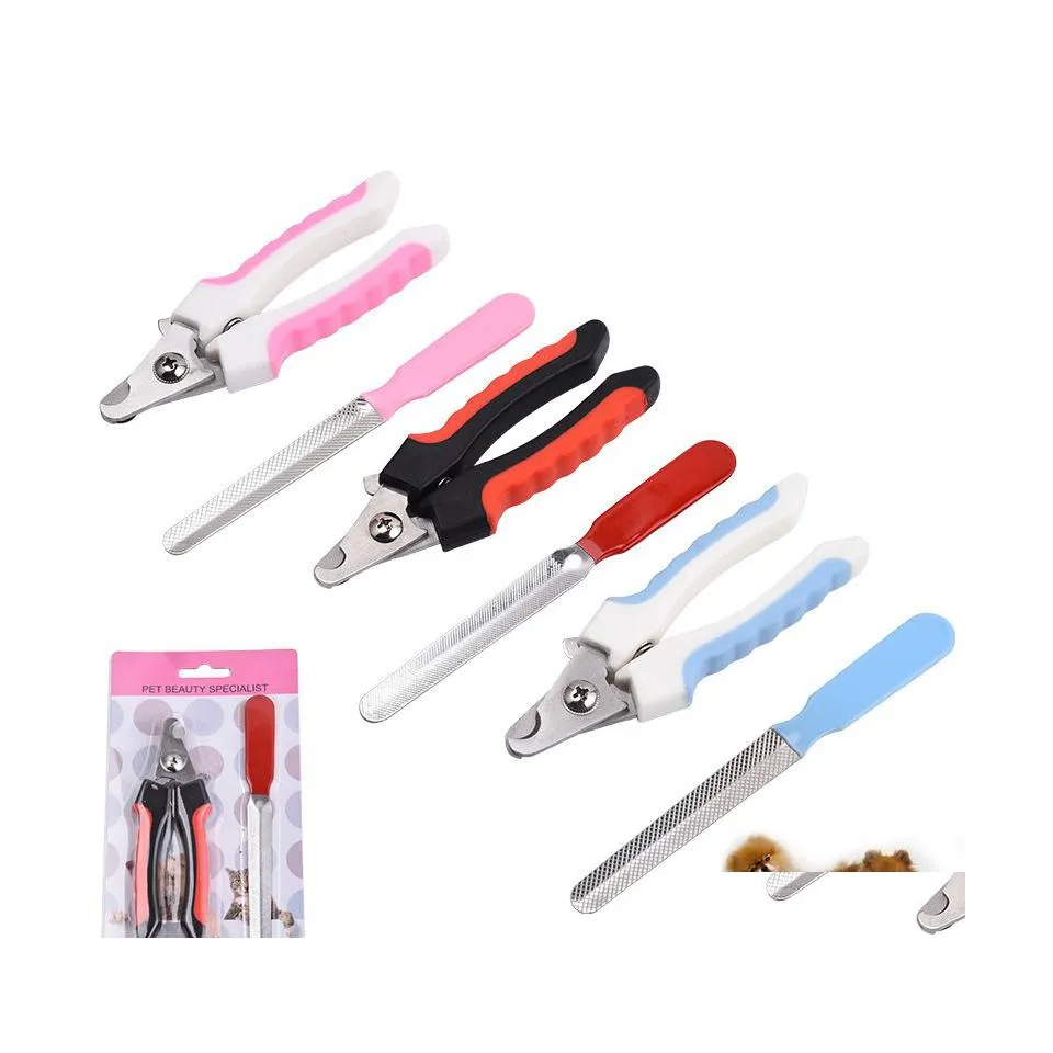 Dog Grooming Pet Cat Nail Clippers And Trimmer With Safety Guard To Avoid Overcutting File Razor Jk2007Xb Drop Delivery Home Garden S Dhhfe