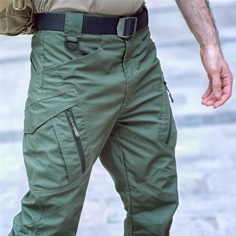 Męskie spodnie taktyczne Mężczyźni Mężczyźni Multi Pockets Oddychający Szybki suchy SWAT Combat Stretch Waterproof Army Praca wojskowa Spodnie 2577