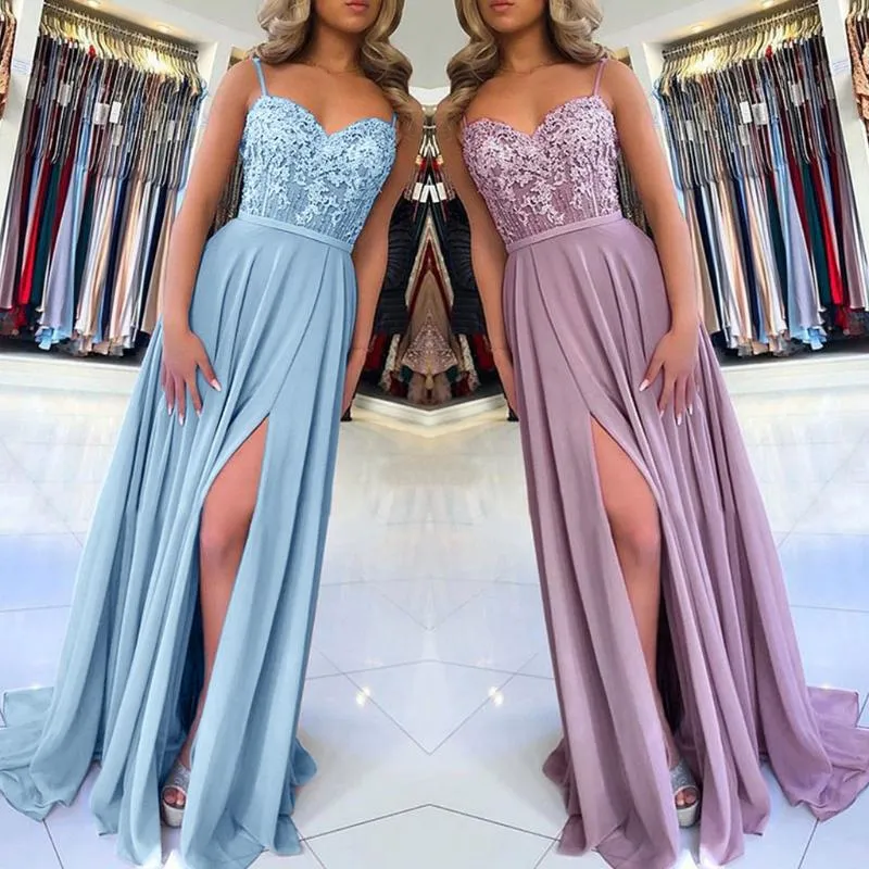 Casual Dresses Women Summer Dress Fashion Strapless Suspended Sexy Lace Solid Long Evening Ball Gown Femme Robe Soiree Ceremonie Feminino