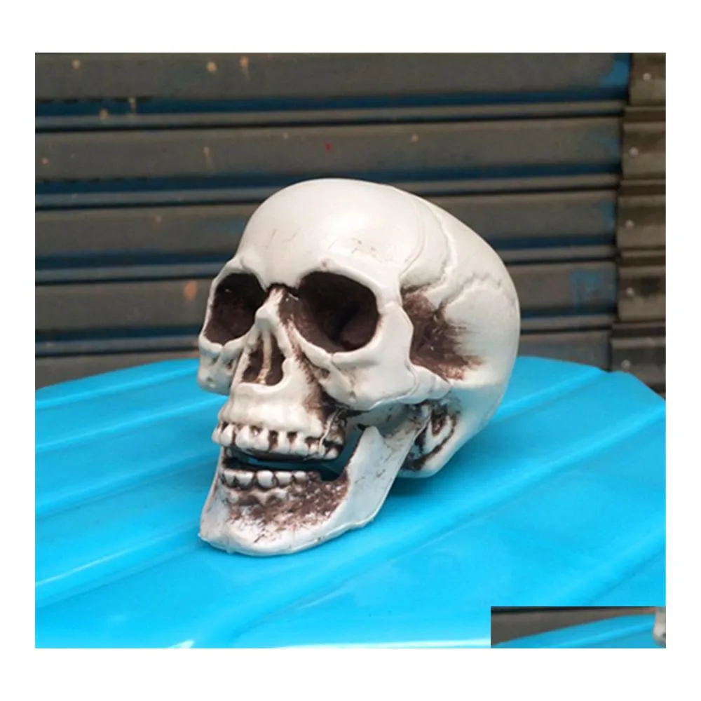 Andra festliga festförsörjningar Halloween SKL Prop Scary Simation Plastic Decor Skeleton Rekvisita för Haunted House Roombreak Bar Drop D Dhiho