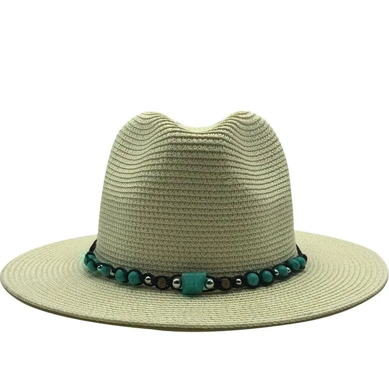 Sombreros de ala ancha 2023, sombrero de Panamá sencillo para mujer, sol de verano para hombres, sombrero de playa de paja para chica, gorra de protección UV, sombrero para mujer