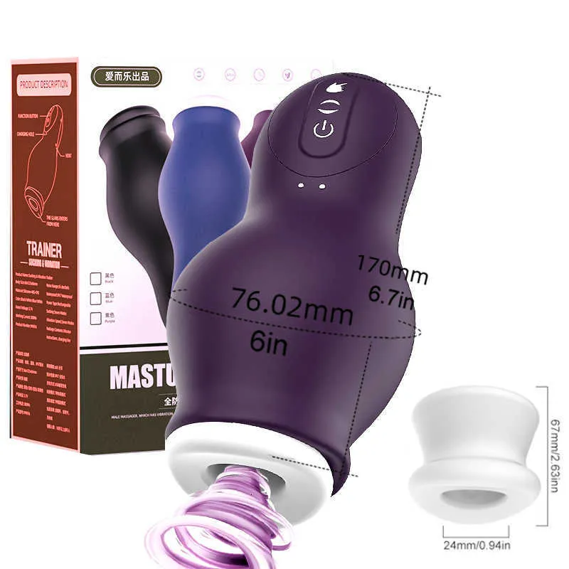 Sex Toys Massager Masturbator for Men Automatic Sucking Male Machine Oral Vaginal Penis Vibrator Blowjob Pusssy Silicone Vagina Goods