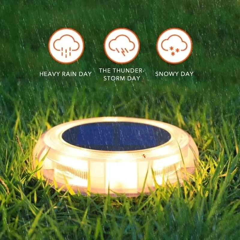 Gräsmatta lampor 12Led Waterproof Solar Powered Lights Outdoor Landscape Lighting Garden Decoration Ground Plug Light Buried Lamp