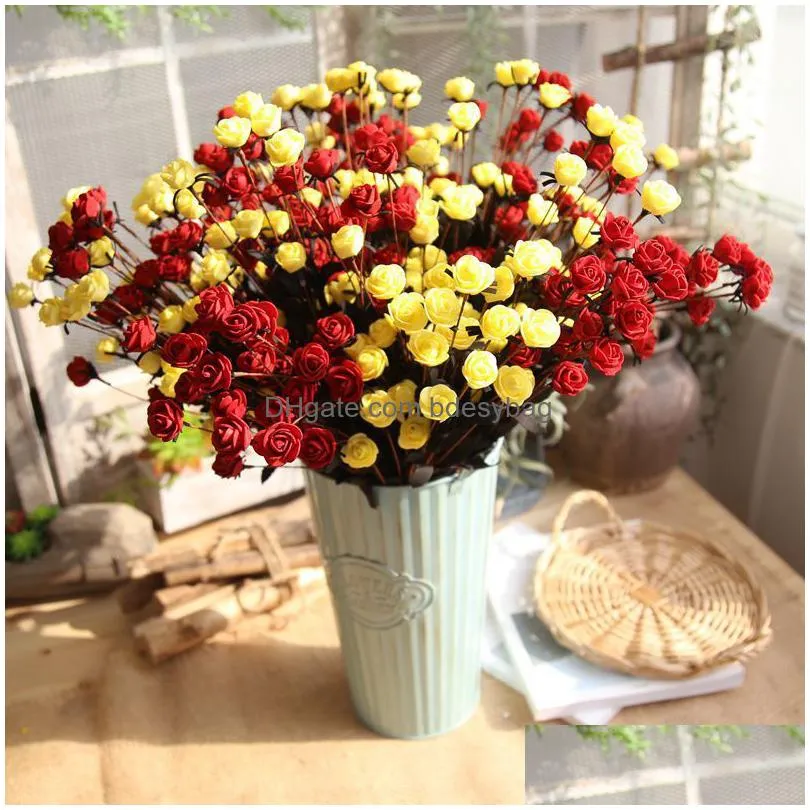 decorative flowers wreaths wedding decoration rose bouquet 50cm pe fake flower bouquet 15 rose flowers artificial flower home decoration party supplies dbc