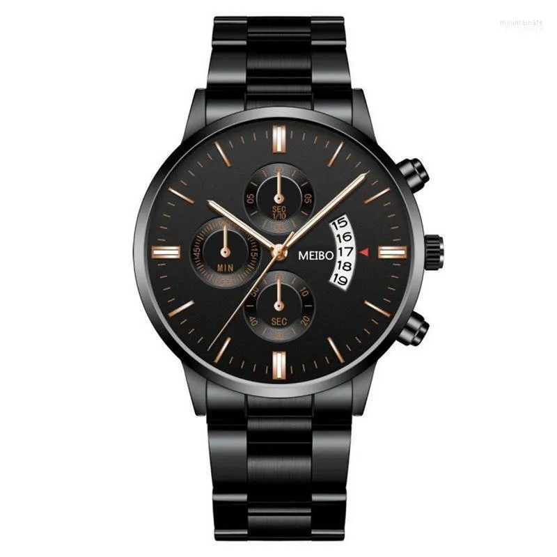 손목 시계 남성 시계 2023 Mens Military Sport Stainless Steel Watch 캐주얼 날짜 달력 쿼츠 relogio masculino moun22