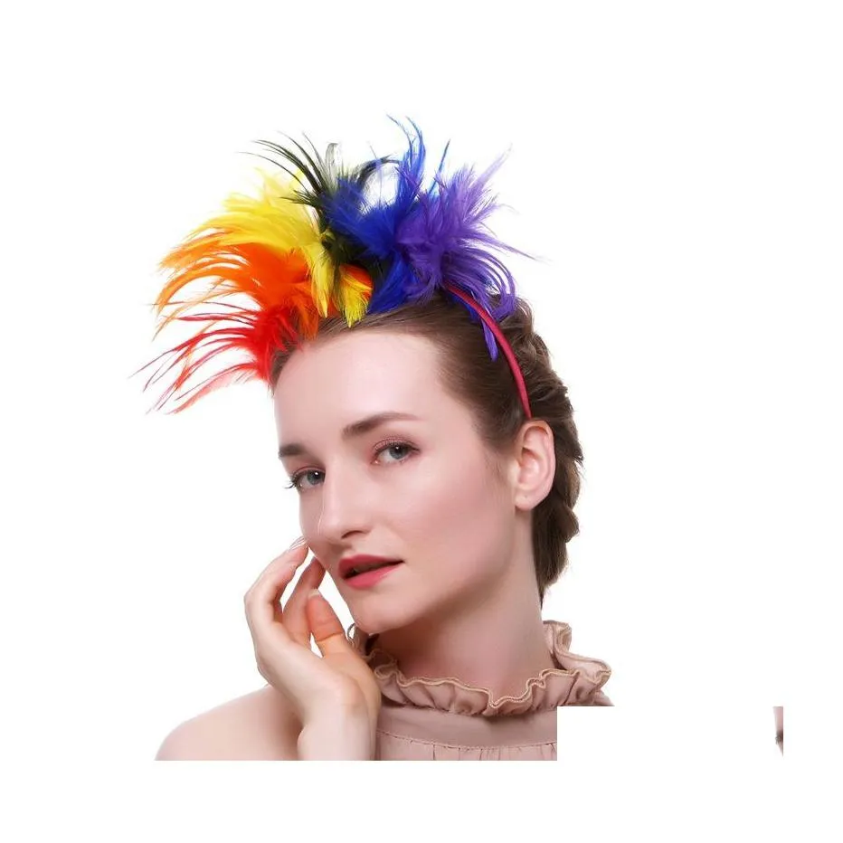 Partybevorzugung Frau Feder Haarband Braut Kopfband Wiederverwendbare formelle Hut Kopfbedeckung OPP Paket mit hoher Qualität 14Dx J1 Drop Lieferung Dhlqi