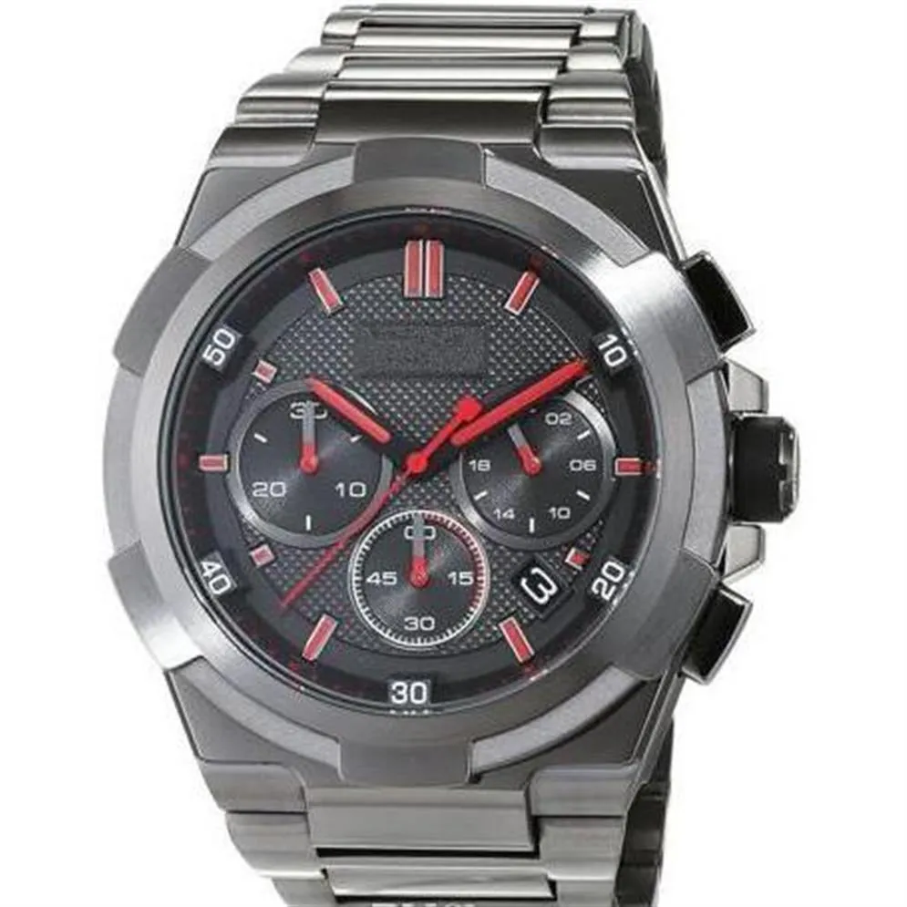 Классический модный кварц хронограф мужской часы Supernova Gun Metal Edition Watch 1513361 Box305b