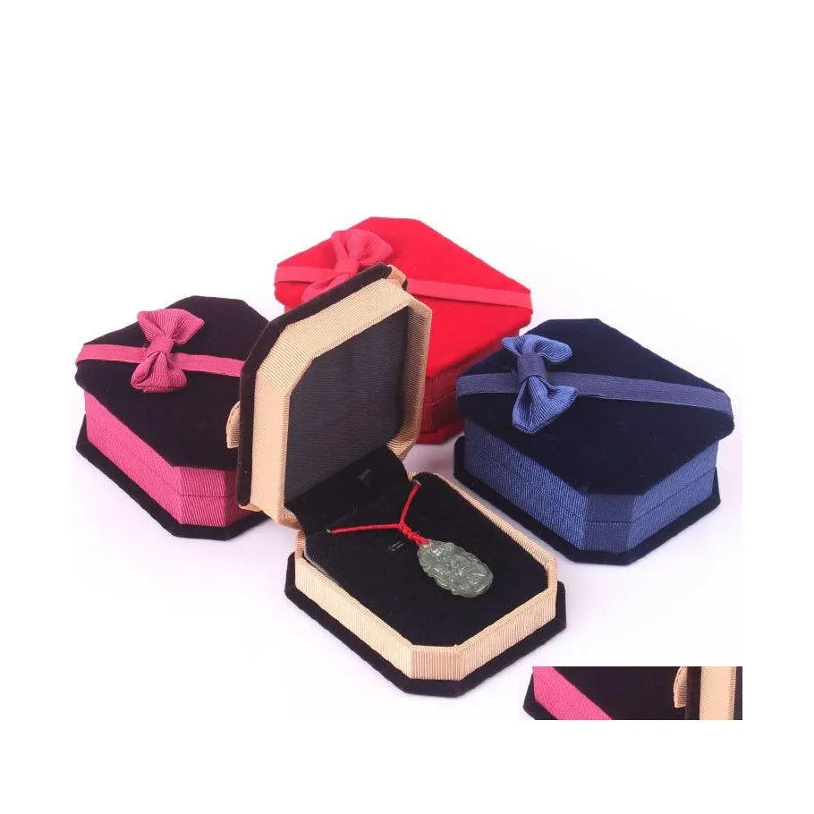 Jewelry Boxes Arrivals Packaging Necklaces Pendant Veet Ring Earrings Elegant Classic Luxury Show Case Box 78X67X30Mm Drop Delivery D Otn5G