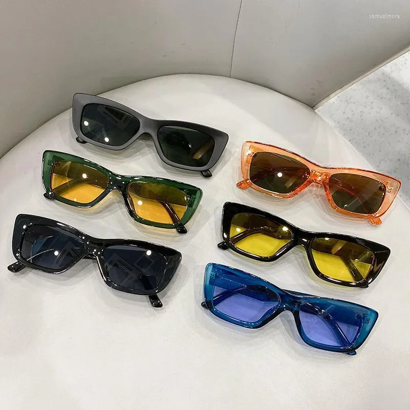 Sonnenbrille LUMIAS 2023 Mode Cat Eye Shades für Frauen Koreanischer Stil Sommer Vintage Trendy Outdoor Beach Protece Brillen Sonnenbrillen Samu22