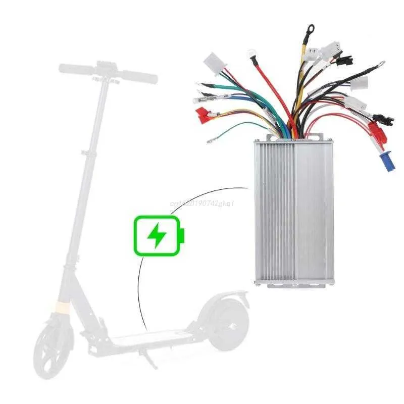 Contrôleur de vitesse pour vélo électrique, scooter électrique, régulateur de moteur à courant continu sans balais, 12 tubes, Module d'entraînement de grande puissance 500W