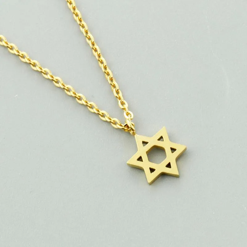 Pendant Necklaces GORGEOUS TALE Summer Delicate Series Fashion Jewelry Hexagram Star Shape Charm Rose Gold Color Women Necklace