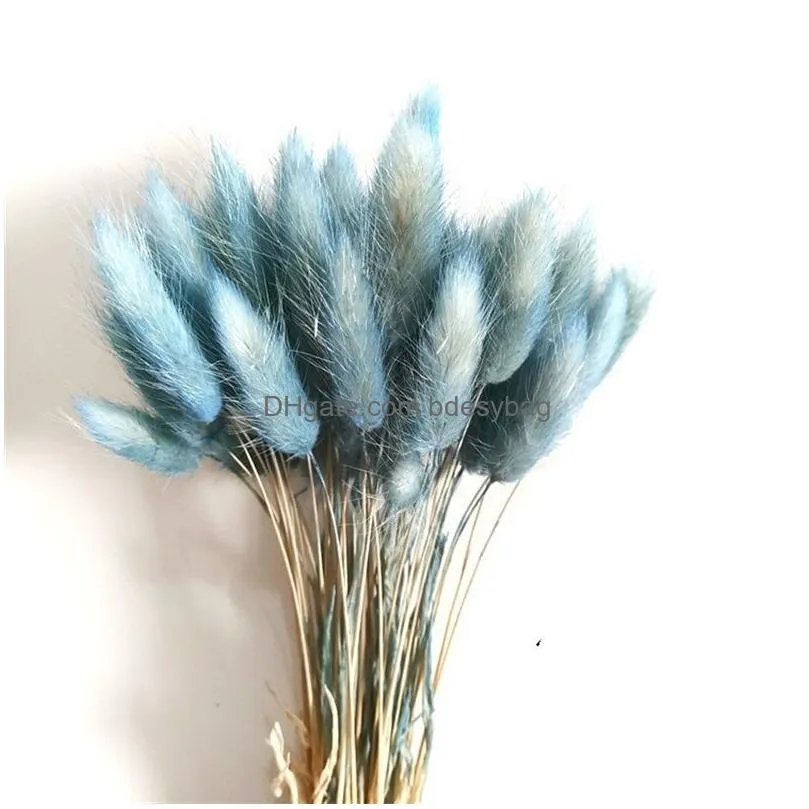 decorative flowers wreaths hare tail grass dried flower home decoration kitchen living room colorful bouquet diy a bunch of 10 branches 4kn