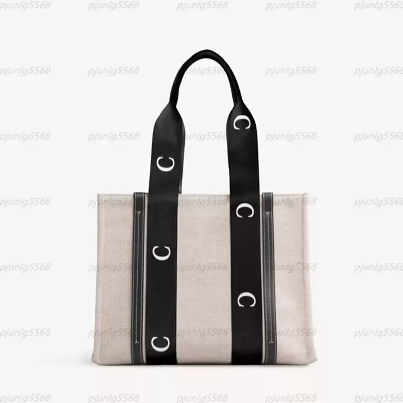 2021 Top Women handbags WOODY Tote shopping bag handbag high quality canvas fashion linen Large Beach bags luxury designer travel Crossbody Shoulder Wallet Purses