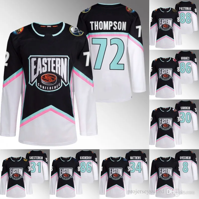 2023 All Star Jersey Tage Thompson Johnny Gaudreau Jack Hughes Brock Nelson Ilya Sorokin Igor Shesterkin Sidney Crosby Auston Matthews Alex Ovechkin Kucherov tröja