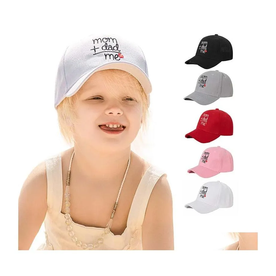 Ball Caps Casual Summer Autumn Baseball Cap Childrens Hat For Lovely Baby Cotton Breathable Kids Girl Boy Letter Embroidery Drop Del Otbxe