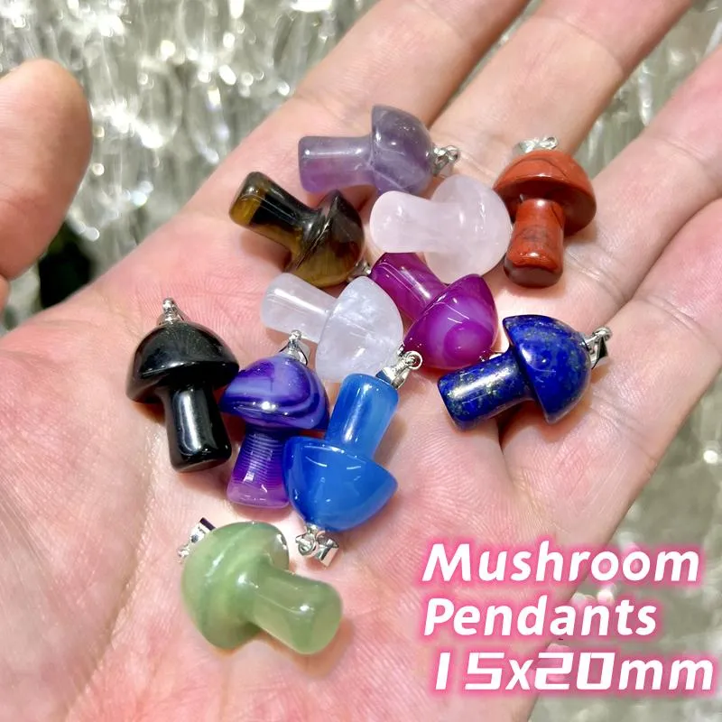 Pendant Necklaces Mushroom Pendants Chakra Pagan Jewelry Bulk Items Wholesale Healing Crystals Copper Fashion PLANTPendant