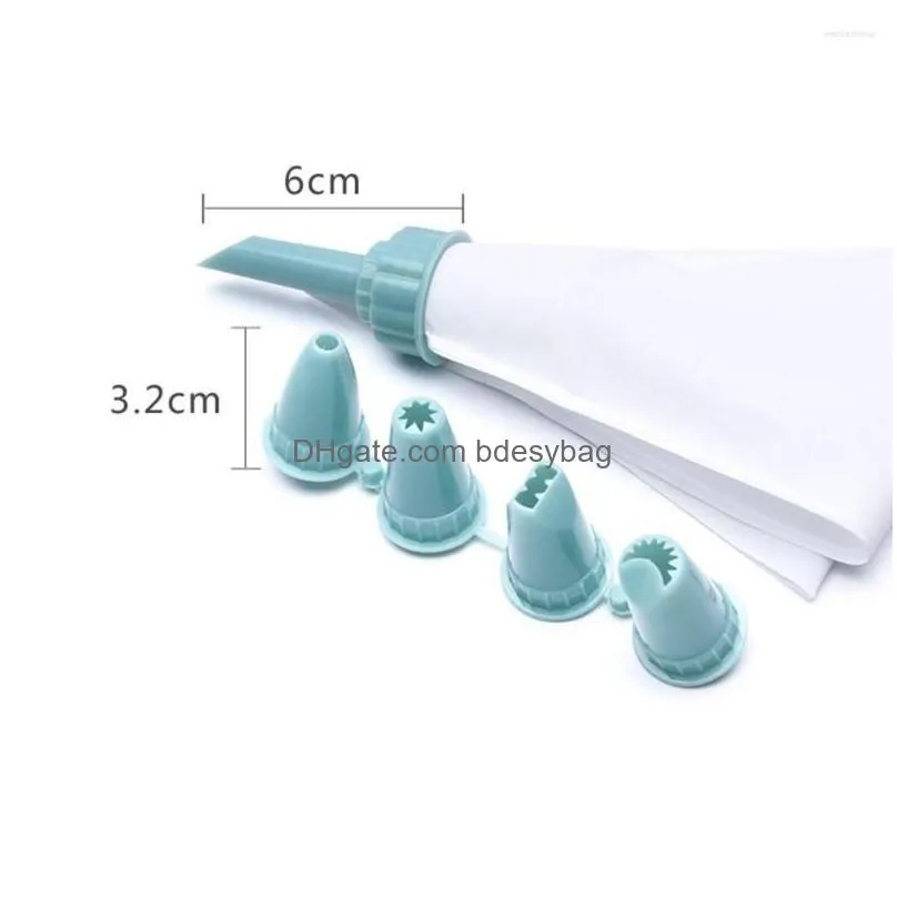baking tools decorating detachable cake cream decoration tool pastry bag icing piping with 5pcs nozzles