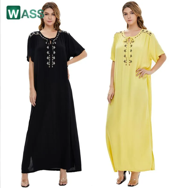 Roupas étnicas Ramadan Eid Mubarak Kaftan Dubai Abaya Turquia Vestidos Africanos Muçulmanos para Mulheres Vestido de Vestido Longo Islam Vestidos