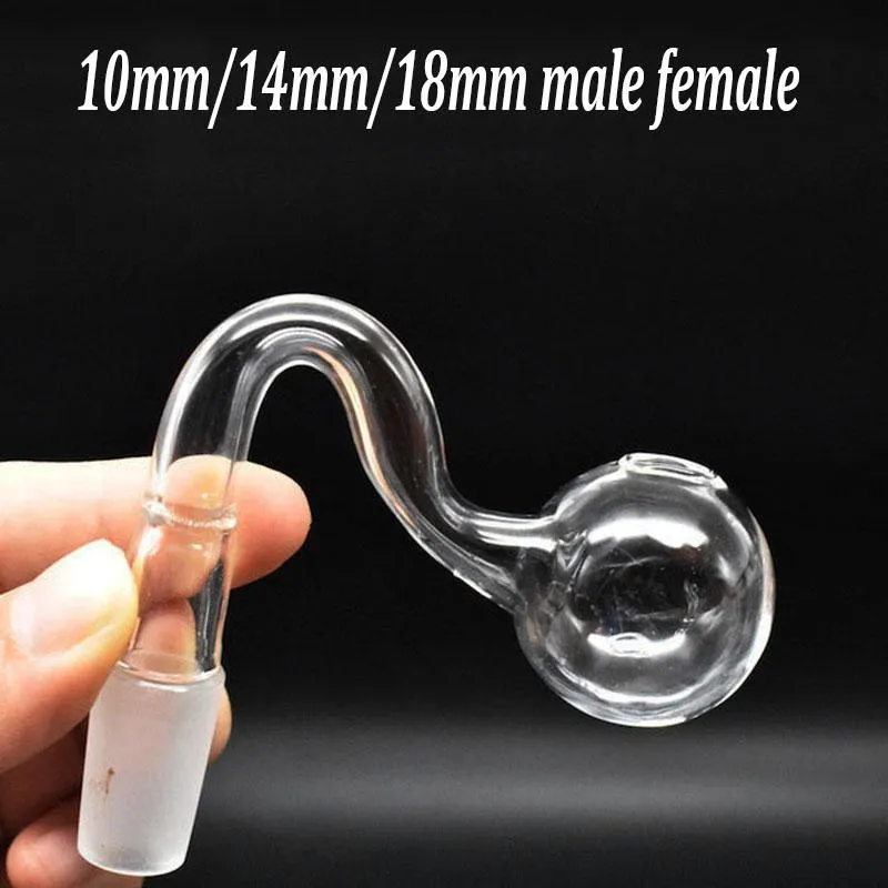 Grand bol fumer pipe 10mm 14mm 18mm mâle femelle verre brûleur à mazout tuyaux plié Banger clou pour Dab Rig Bong narguilé Dhl gratuit