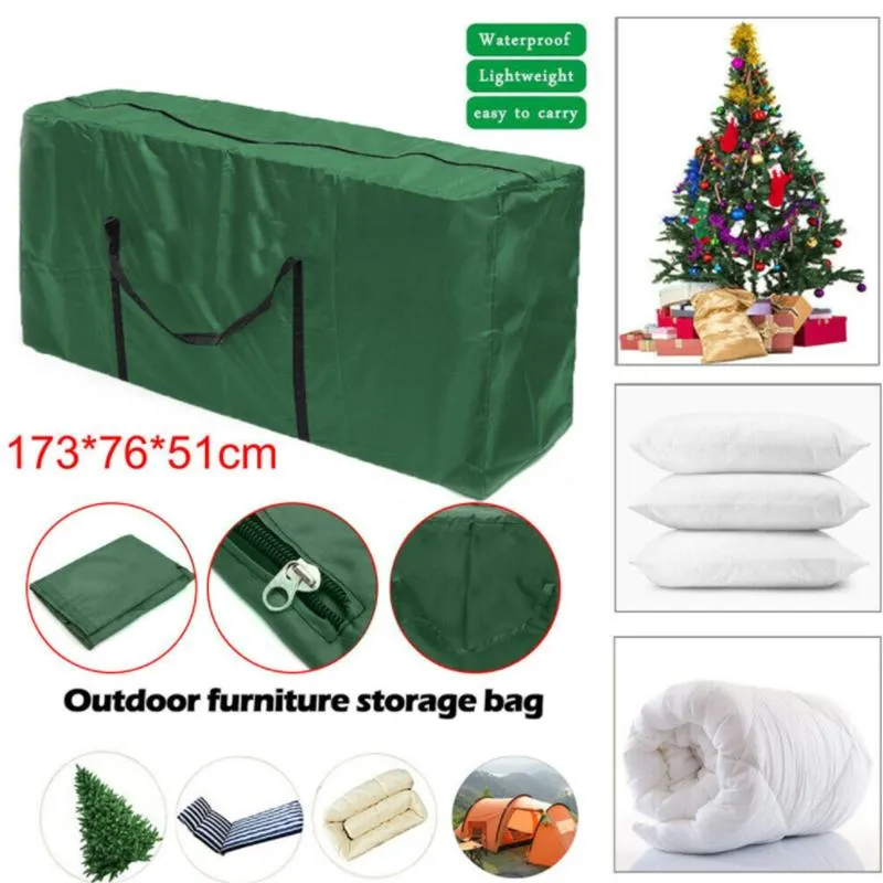 Borse portaoggetti 1 pz Borsa per mobili da giardino per esterni di grande capacità Cuscini Custodia protettiva per albero di Natale Impermeabile multifunzione