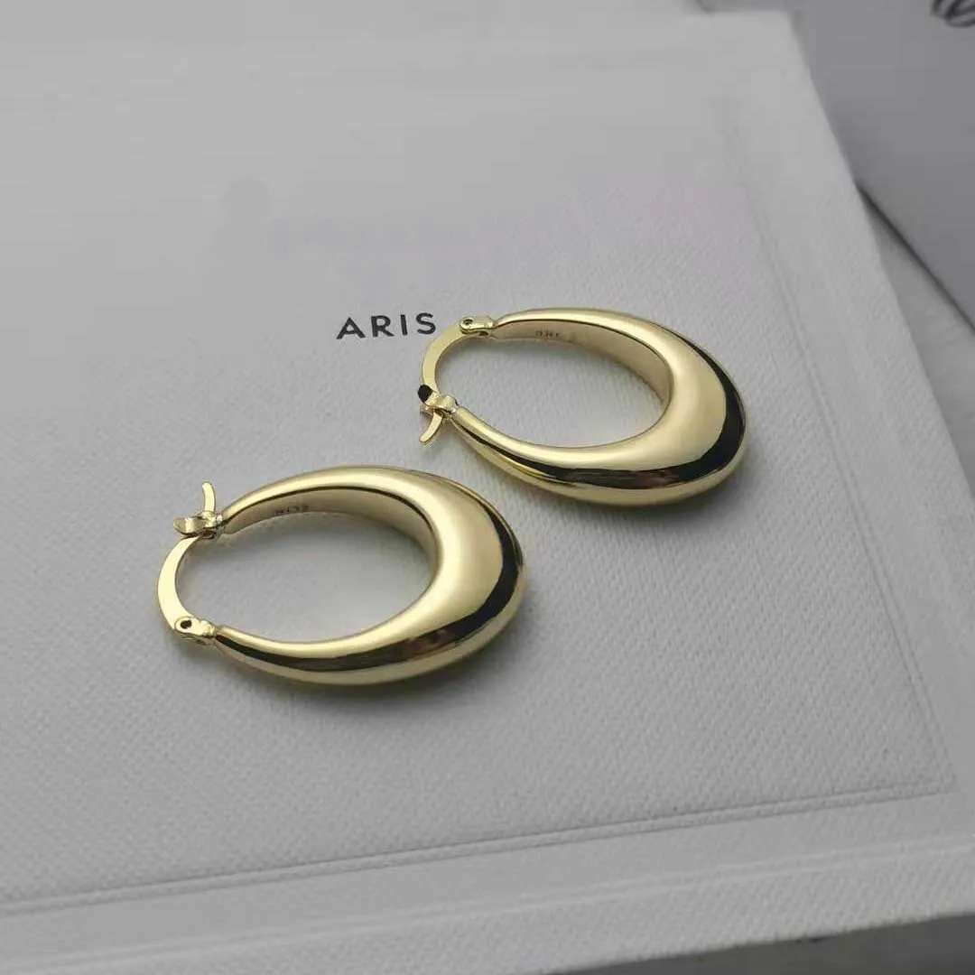 Hoop Jewelry Designer luxury Earring Water Drop Shape Elegant Simple Oval Earring Solid Circle Earring Buckle Earrings Ornaments233o