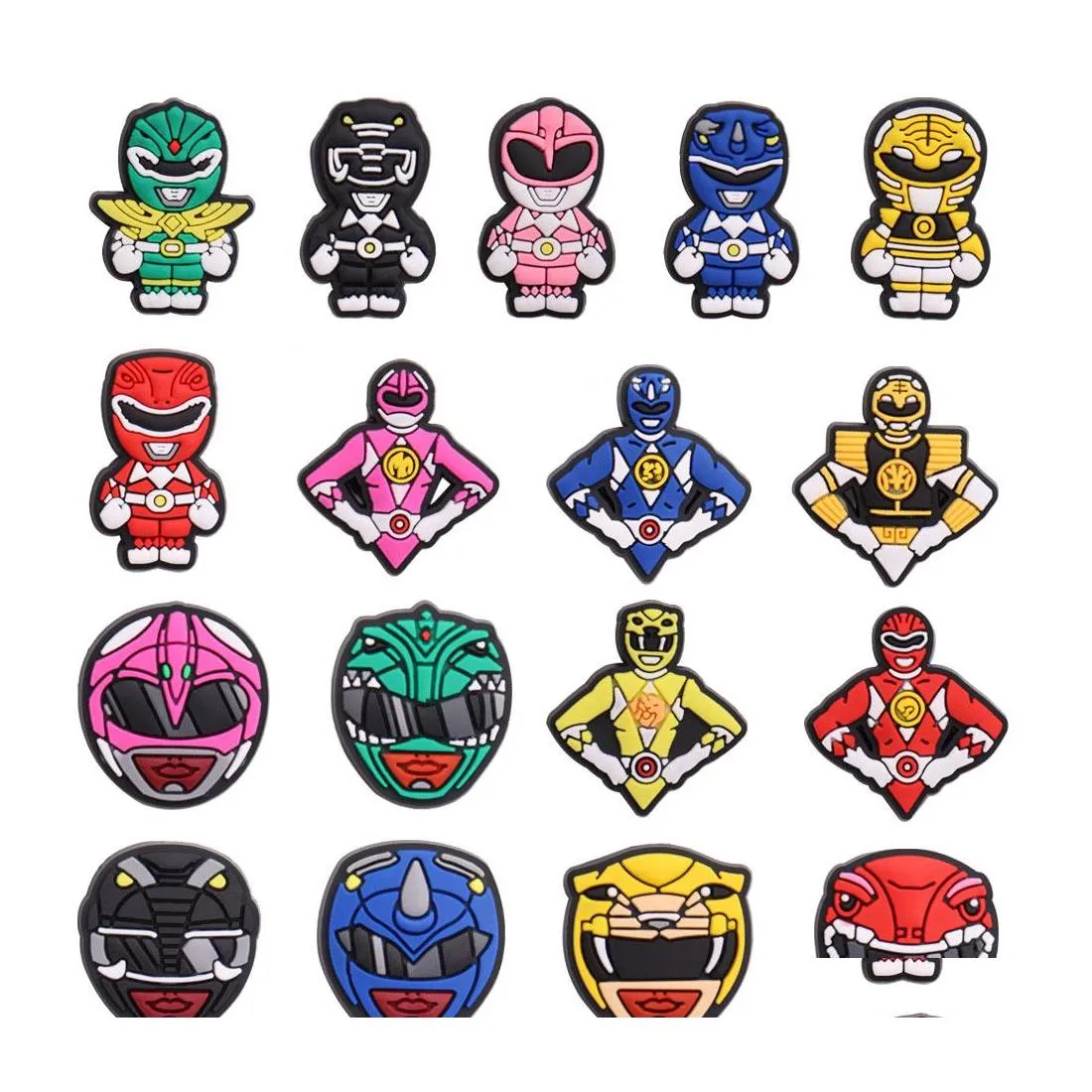 Shoe Parts Accessories Wholesale 100Pcs Pvc Cool Warriors Helmet Boys Designer Decorations Buckle For Bracelet Croc Charms Jibbitz Dhpjl