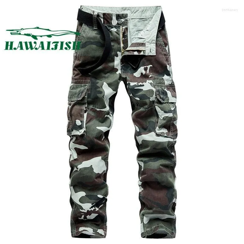 Heren broek mannelijke lading 2023 casual mannen militaire tactische camouflage multi-pocket broeksers's bert22