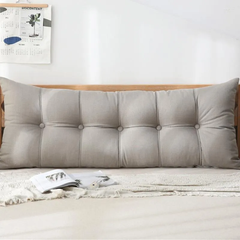 Pillow Rectangle With Filling Bedside Bed Sofa Long Backrest Seat Back Double Princess Decoration Soft Velvet Washa