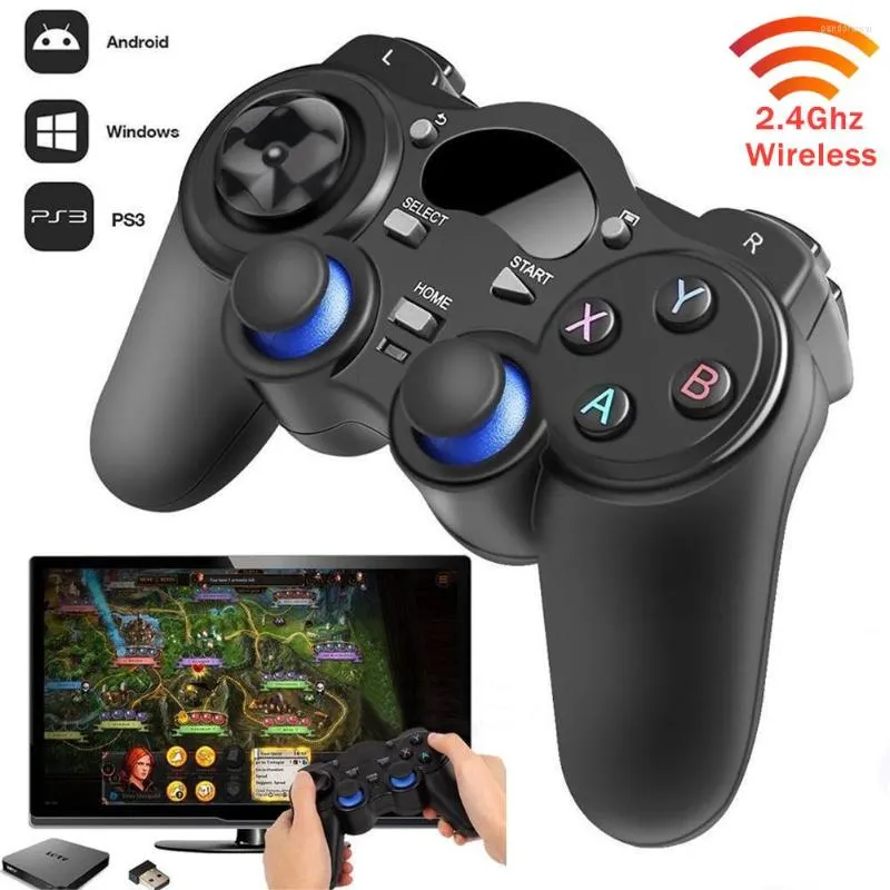 Oyun Denetleyicileri 2.4G Denetleyici Oyun-Pad Android Kablosuz Joystick Joypad PS3/Akıllı Telefon Gamepad Bilgisayar Tablet PC Akıllı TV