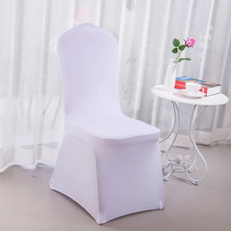 Chair Covers 10 Pcs Stretch Elastic Universal White Spandex Wedding For Weddings Party Banquet El Outdoor