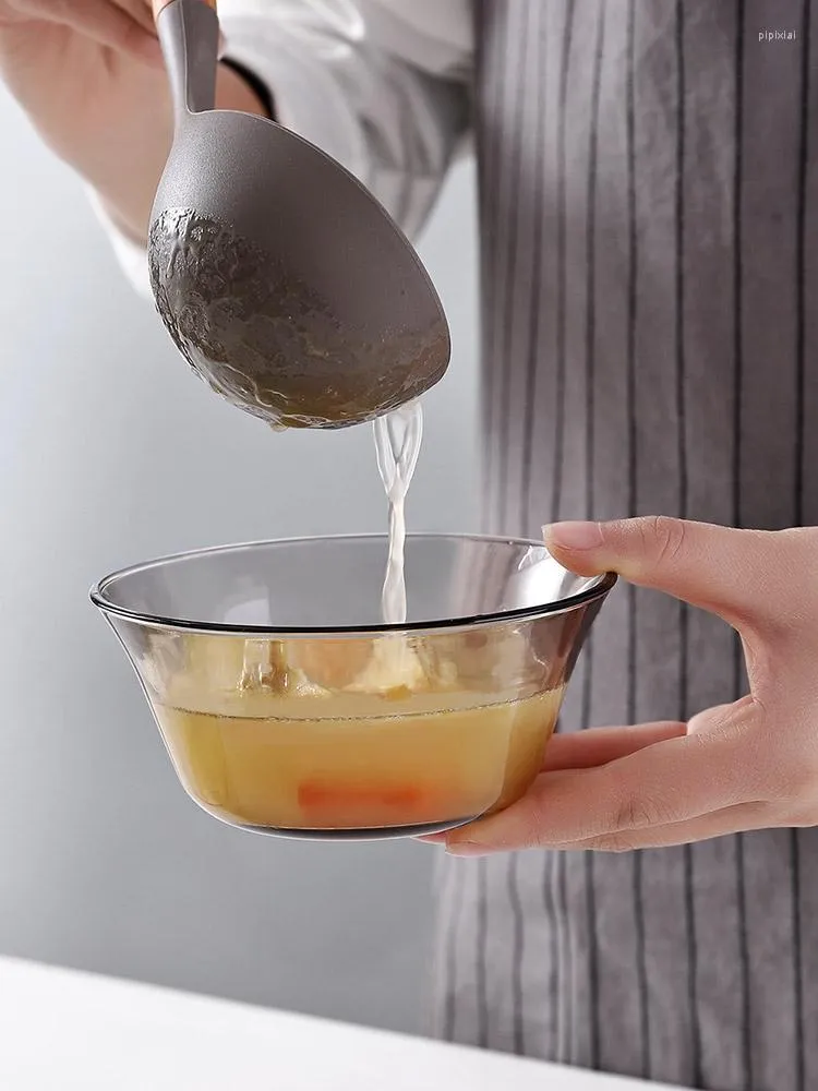 Miski Sałatka szklana miska przezroczysta japoński ryż minimalistyczny nowoczesny makaron zupa gospodarstwa domowego fruteros de cocina zastawa stołowa ed50tw