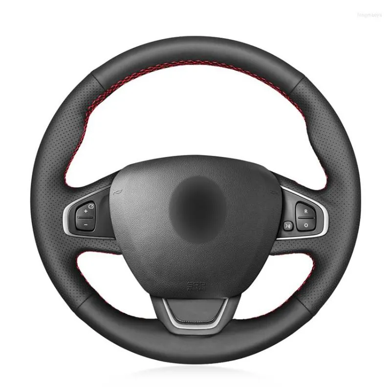 Hand Sewn Black Leather Steering Wheel Covers Makro For Kaptur Captur